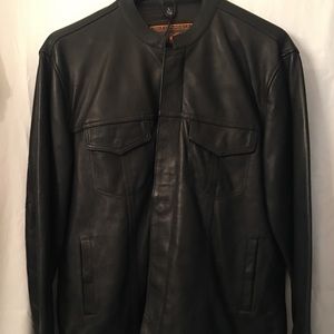 Men’s Black leather jacket